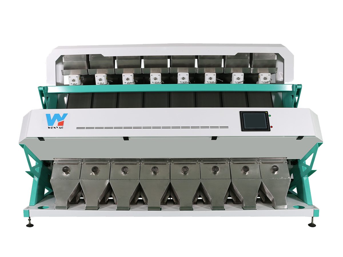 Automatic colour sorting machine for PET flakes