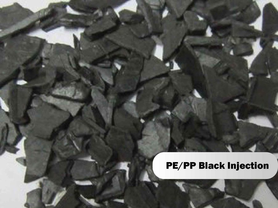 Black injection grade recycled plastic